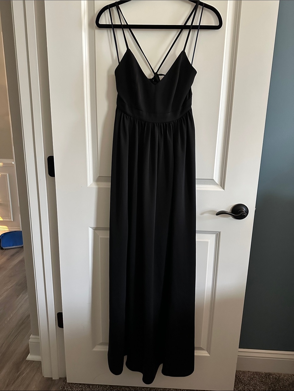 J. Crew Black Strappy Maxi Dress